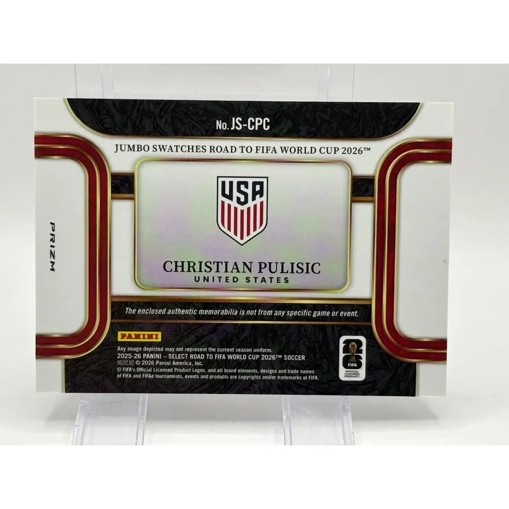 2025-26 Select Christian Pulisic Road to The World Cup Silver Jersey Patch USA